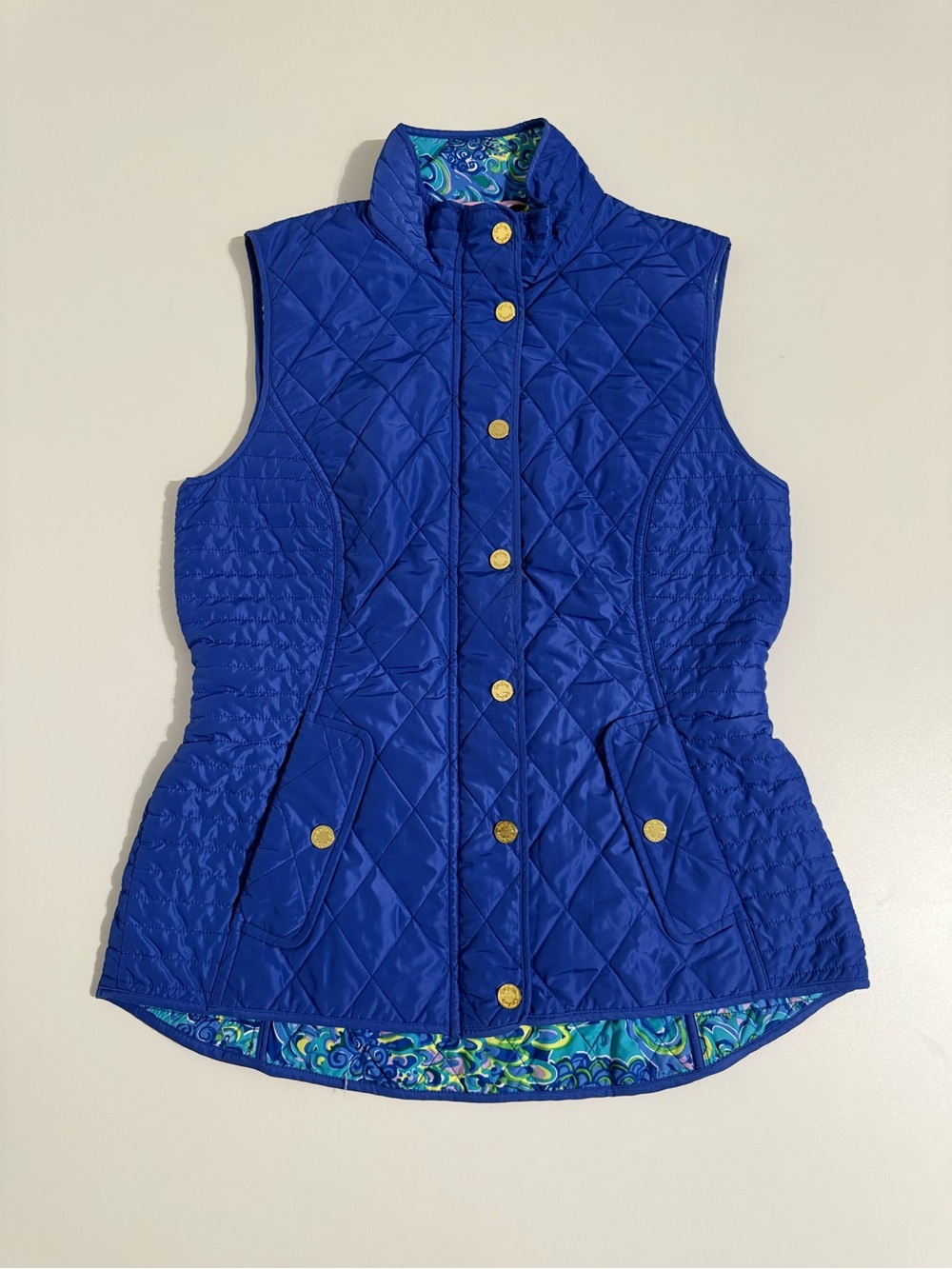 Lilly Pulitzer Vest with Gold Buttons Sz. M